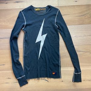 Aviator Nation thermal bolt long sleeve tee. Never worn